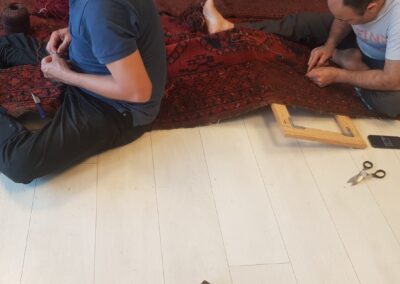 Restauration traditionnelle de tapis